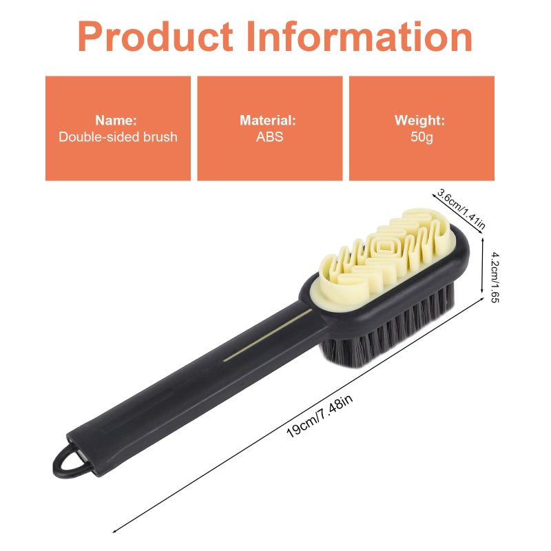 2-Piece Suede Shoe Brush and Polishing Eraser Set, Soft Nubuck Cleaning Tool for Sneakers, Boots and Crepe Shoes, Black - Image 3