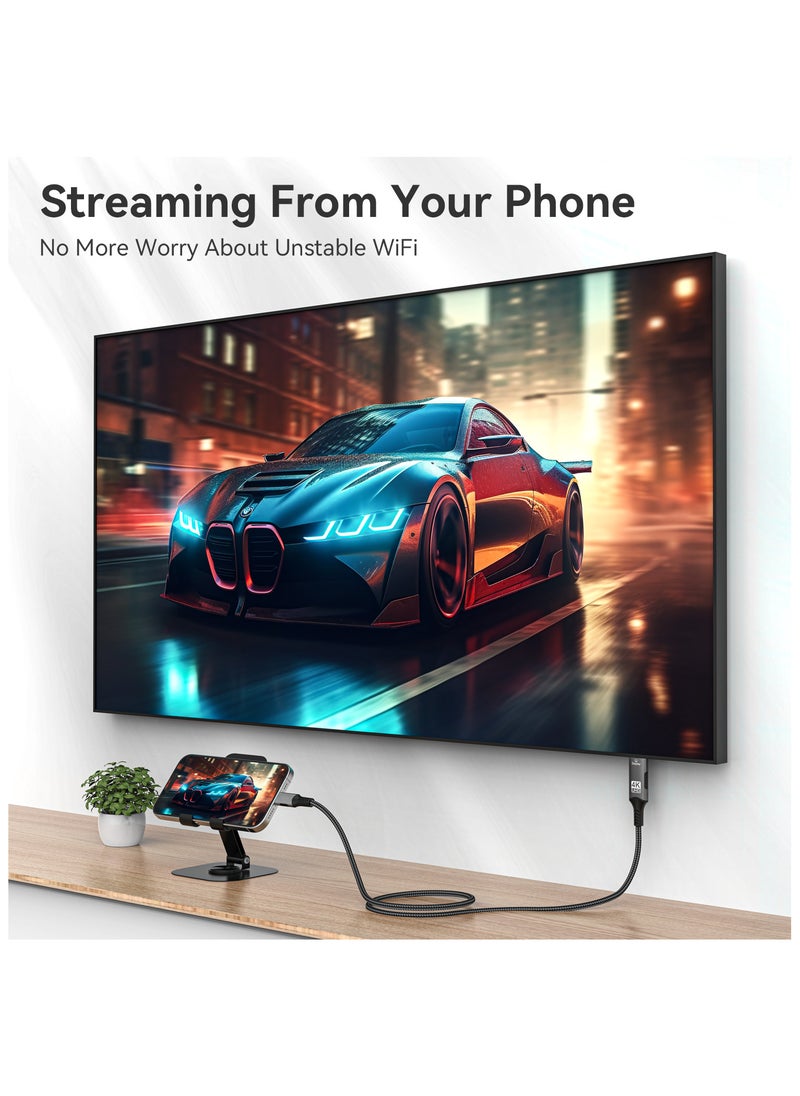 Qubits Connect USB C 3.1 to HDMI Cable 2 Meter (4K@60Hz) – USB Type-C to HDMI Male Connector Cord – Thunderbolt 3/4 Compatible – Ultra HD Video Cable for Laptop / MacBook Pro/Air, iPad Pro, iPhone 16/15 Series, Samsung S24/S23  - Image 2