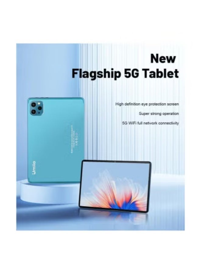 Umiio Smart Tablet PC 10.1-Inch Android Tab – 8GB RAM, 256GB ROM, HD Touchscreen Display, Dual SIM 5G + Wi-Fi, Front & Rear Cameras, Leather Case, Wireless Keyboard & Mouse, Long Battery Life, All-in-One Android Tablet for Work, Study, and Entertainment – Gold - Image 4