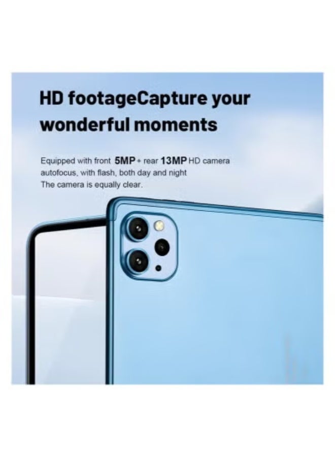 Umiio Smart Tablet PC 10.1-Inch Android Tab – 8GB RAM, 256GB ROM, HD Touchscreen Display, Dual SIM 5G + Wi-Fi, Front & Rear Cameras, Leather Case, Wireless Keyboard & Mouse, Long Battery Life, All-in-One Android Tablet for Work, Study, and Entertainment – Gold - Image 5