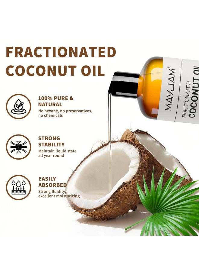MAYJAM Pure Fractionated Coconut Oils Liquid 16 fl oz Bottle Natural Lightweight Massage Oil Hair Moisturizer,Skin,Relaxing Massage and Body Oils,Perfect Carrier Oil for Essential Oils Mixing - Image 2