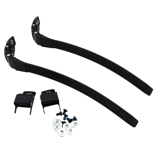 ZZHXSM 2 Sets Roller Skate Barb Buckle Binding Strap Buckle Clip Kit (with 2 Buckle Clips 6 Screws 6 Nuts) Universal Buckle Strap Inline Roller Skate Strap Replacement for Quad Skates Speed Skates - Image 1
