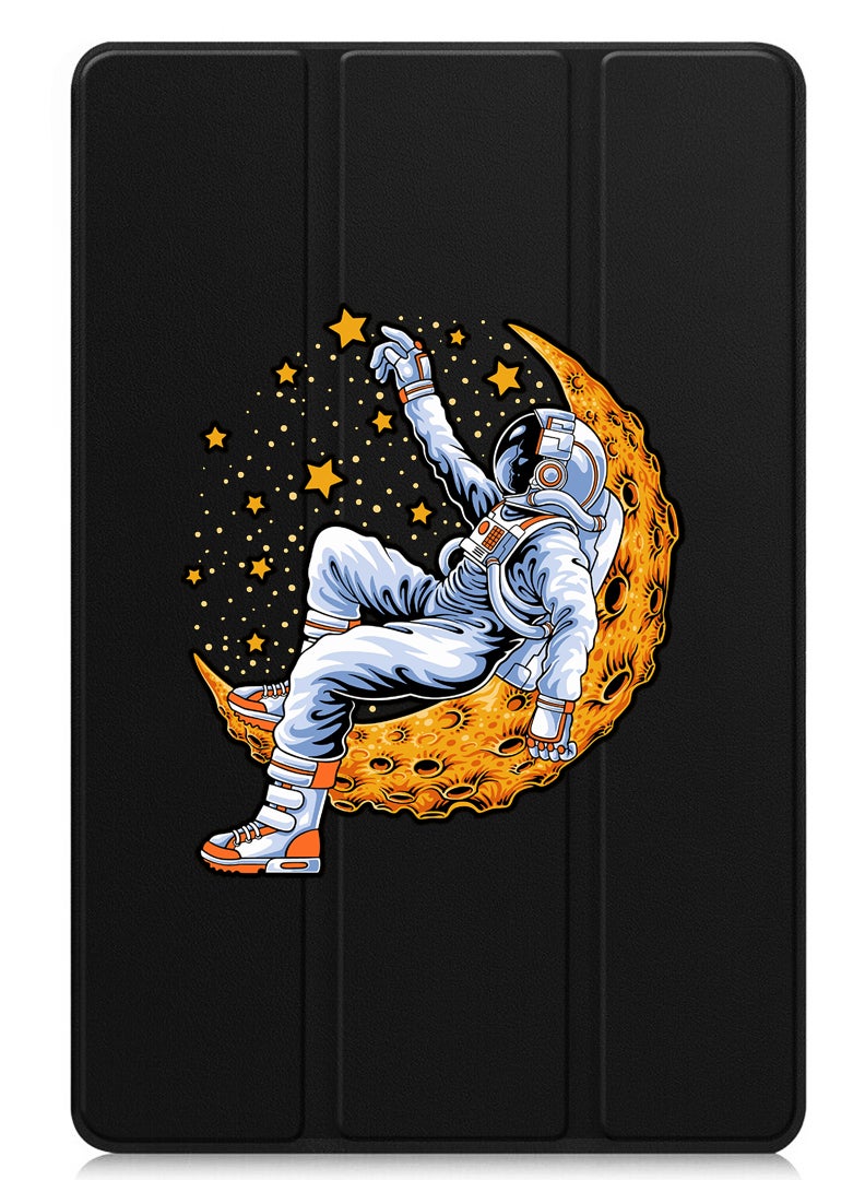 Theodor Protective Flip Case For Huawei MatePad 11.5 S (2024) With Trifold Stand Auto Wake Sleep Shockproof Cover Astronaut lying on moon - Image 1