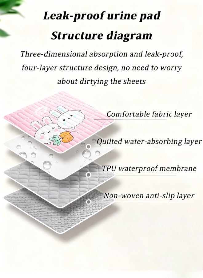 Vinnatsu Waterproof bed sheet,Baby diaper pad,Waterproof Bed Pad Washable Mattress Protector for Baby Toddler Children Pet and Adults with Incontinence by,Reusable & Washable Pee Pads 70 * 90cm/80*120cm - Image 3