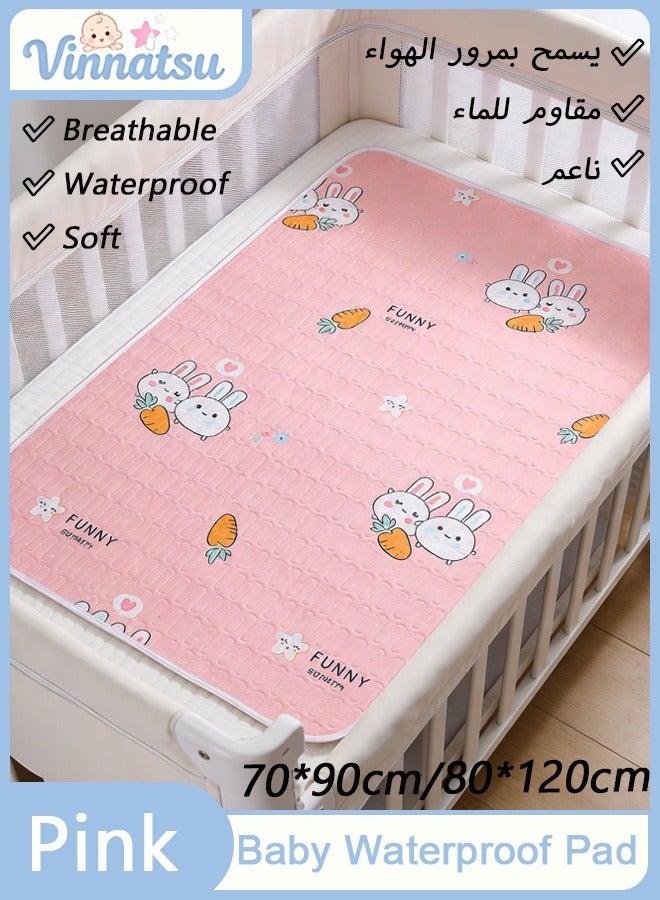 Vinnatsu Waterproof bed sheet,Baby diaper pad,Waterproof Bed Pad Washable Mattress Protector for Baby Toddler Children Pet and Adults with Incontinence by,Reusable & Washable Pee Pads 70 * 90cm/80*120cm - Image 1