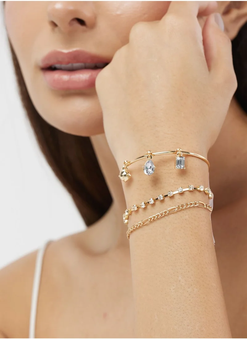 ايلا 3  Pack Diamante Bracelet