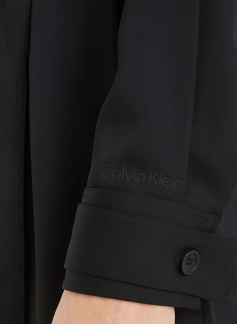 CALVIN KLEIN Tie Detail Shirt Dress