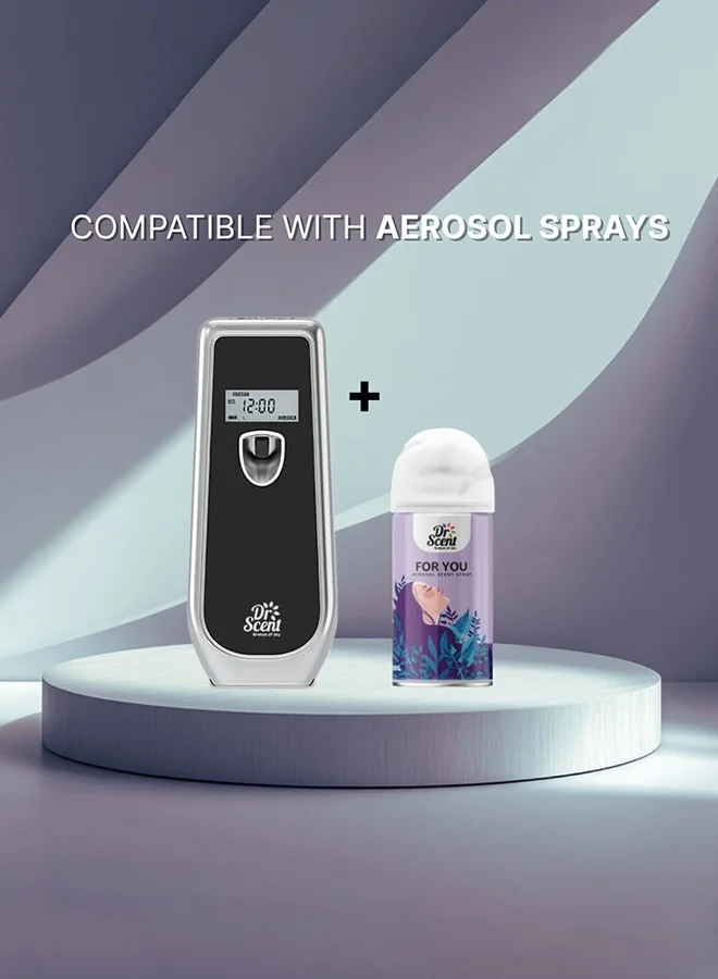 Dr Scent Dr Scent Breeze of Joy Air Freshener Combo Kit | Best Automatic Air Freshener with LED Display Voltalia + 300ml Aerosol Refill | Enhanced Long-Lasting Fragrance for Homes & Offices (FOR YOU)
