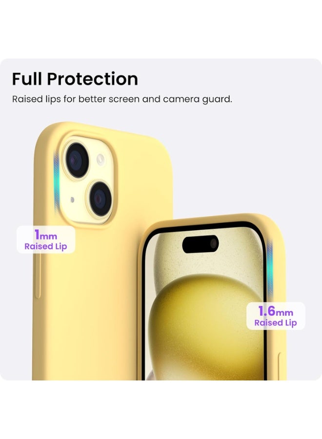 غطاء حماية كامل الجسم لهاتف iPhone 15، ملمس حريري ناعم، مع بطانة من الألياف الدقيقة، لهاتف iPhone 15 مقاس 6.1 بوصة - Image 5