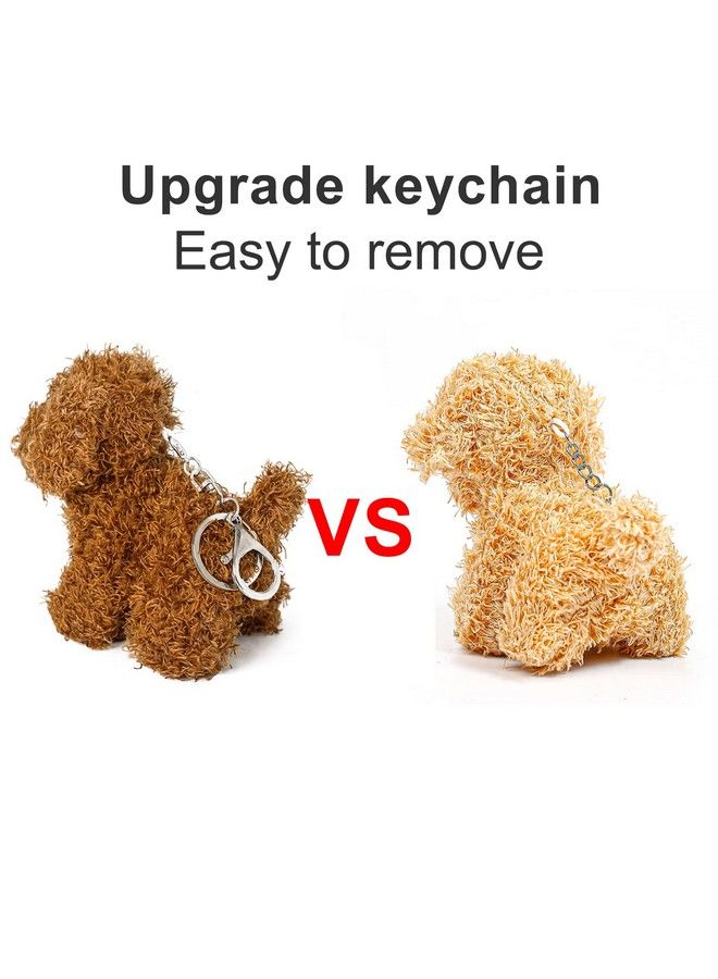 Anboor Small Stuffed Animals4.8 Inch Cute Puppy Dog Plush Stuffed Animal With Keychain For Party Favors Kindergarten Children Day Gift (Light Brown) - Image 4