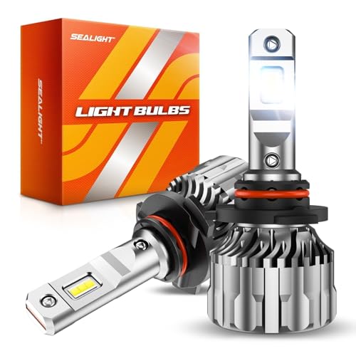 SEALIGHT 9005HB3 Light Bulbs 70000LM 800 Super Brighter 6500K Cool White 9005 Fog Bulbs with Fan Mini Size OffRoad Lights with Plug N Play Pack of 2 - Image 1
