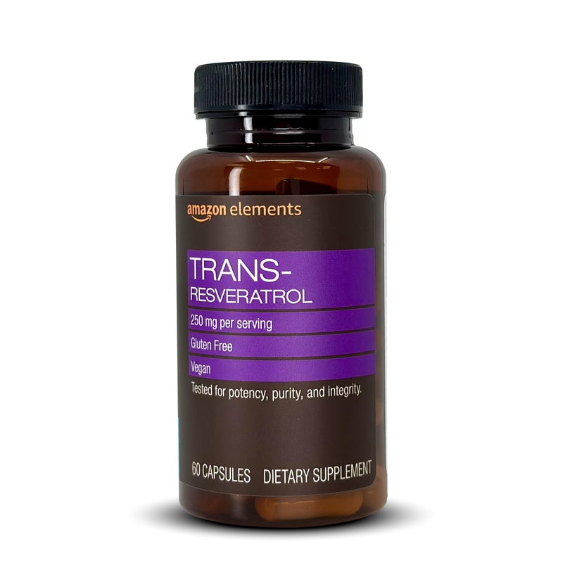Elements TransResveratrol 250 mg 60 Capsules 2 Month Supply Vegan
