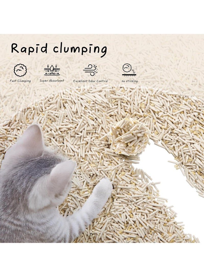 Tofu Cat Litter 6L Organic Clumping Cat Litter Flushable and Odor Control, Dust-free and Easy Clumping Cat Litter（Original flavor） ﻿  - Image 3