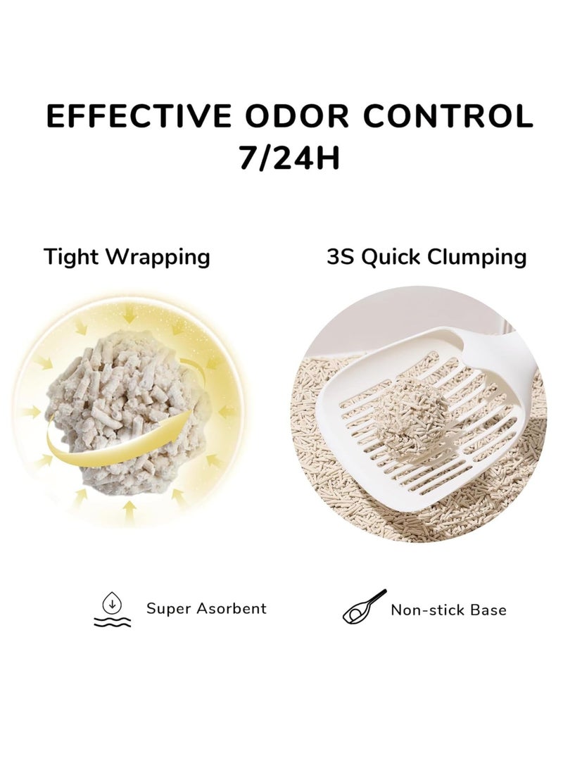Tofu Cat Litter 6L Organic Clumping Cat Litter Flushable and Odor Control, Dust-free and Easy Clumping Cat Litter（Original flavor） ﻿  - Image 4