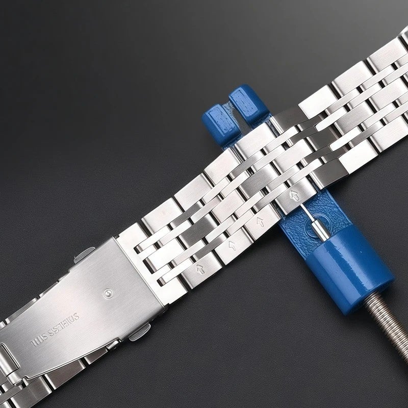 Bluejw Solid Steel Watch Band Replacement - Logo Compatible Butterfly Clasp Watch Strap 18mm 20mm Metal Watchband - Image 4
