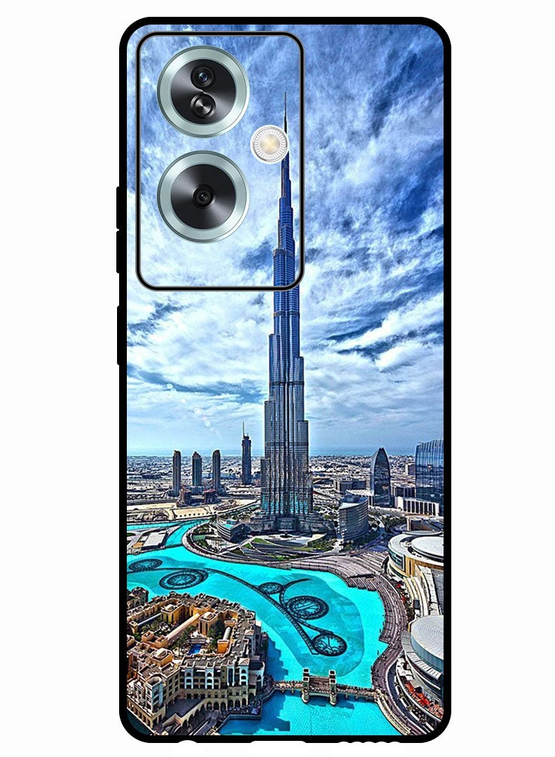 Theodor Protective Case Anti Scratch Shock Proof Bumper Cover For Oppo A2 Burj Khalifa in Day - Image 1