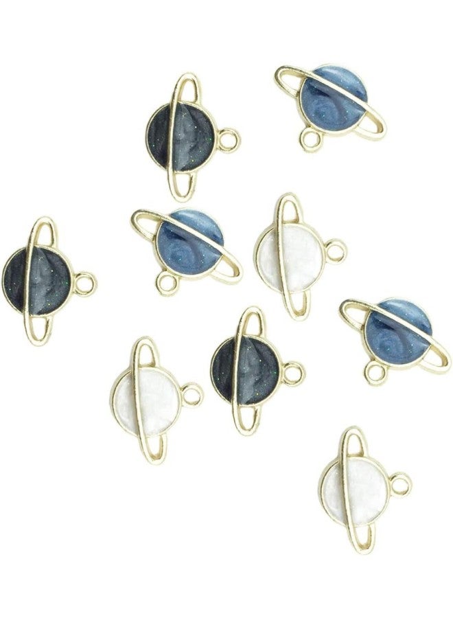 klarako 30pcs Enamel Charms Jewelry Making Charms Satellite Charms for Necklace Bracelet Earrings Blue Black White  - Image 2