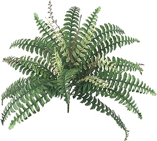 Beebel Artificial Shrubs Artificial Boston Fern Plants Greenery Bushes Flower for House Office Garden Indoor Outdoor - Image 1
