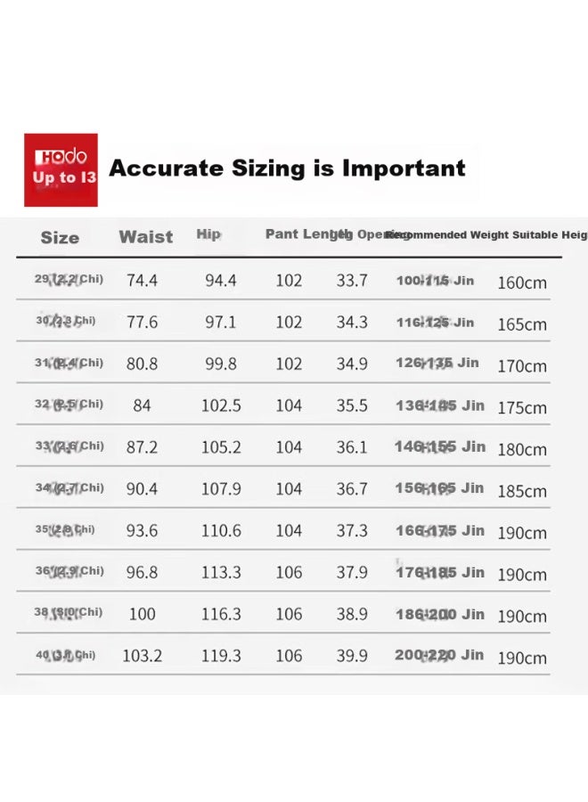 Hodo Men's Autumn Winter Straight-leg Business Casual High Elastic Wrinkle-resistant Warm Dress Pants Dad Style - Image 2