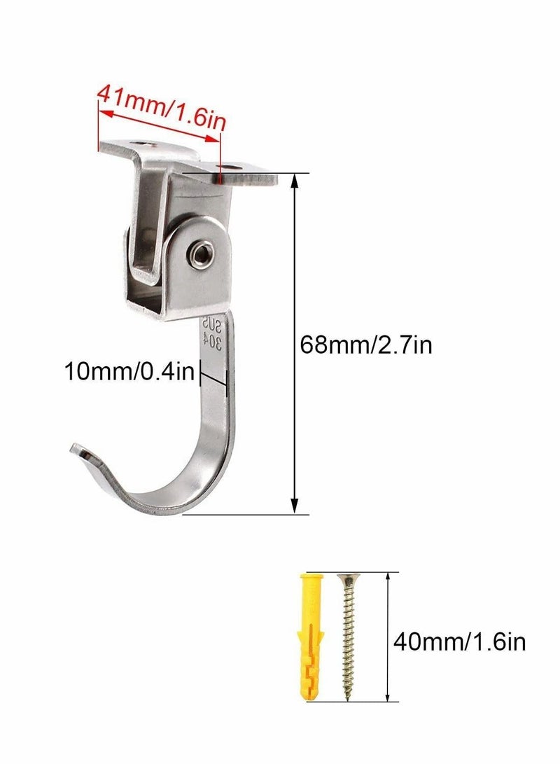 Ceiling Plate Chandelier Hook, Nail-in Hooks with Screws, Top Wall Hook Extremely High Load Capacity Can Hang Lamps or Other Items That Need to be Hung 2 Pcs