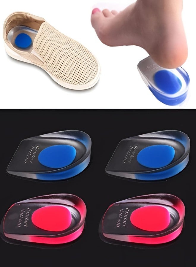 Generic Silicone Heel Pads | Heel Support Safety Cushion Shoe Gel Pad | Silicone Heel Pad/CupsFor Women | Shoe Inner Sole For Men | Gel Heel Pads For Spurs Pain Relief Random Color (1 - Pair) - Image 2