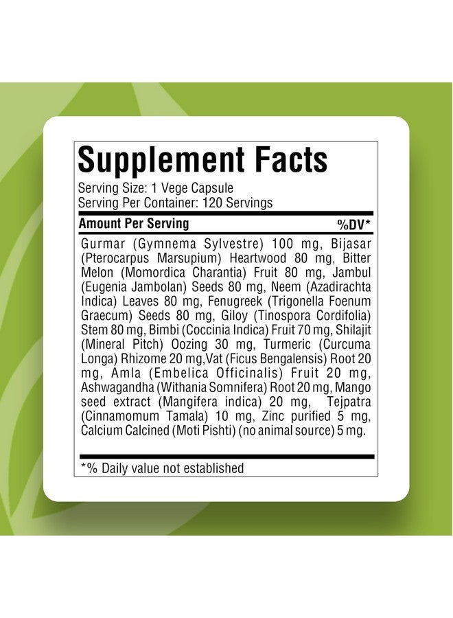 Herbsforever Gluco Health | (Ayurvedic Herbal Formulation) Supplement with Natural Ingredients | Supports Energy, Metabolism & Overall Wellness - 120 Veg Capsules - Image 3