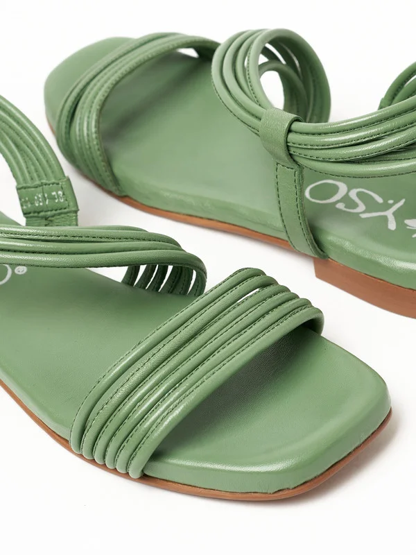 Y.so Women's Flat Slingback Sandals – Slip-On Comfort with Backstrap Support