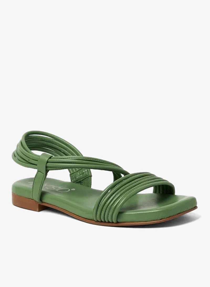 ييزو صنادل نسائية مسطحة بكعب مفتوح من الخلف - مريحة وسهلة الارتداء مع دعم حزام الظهر