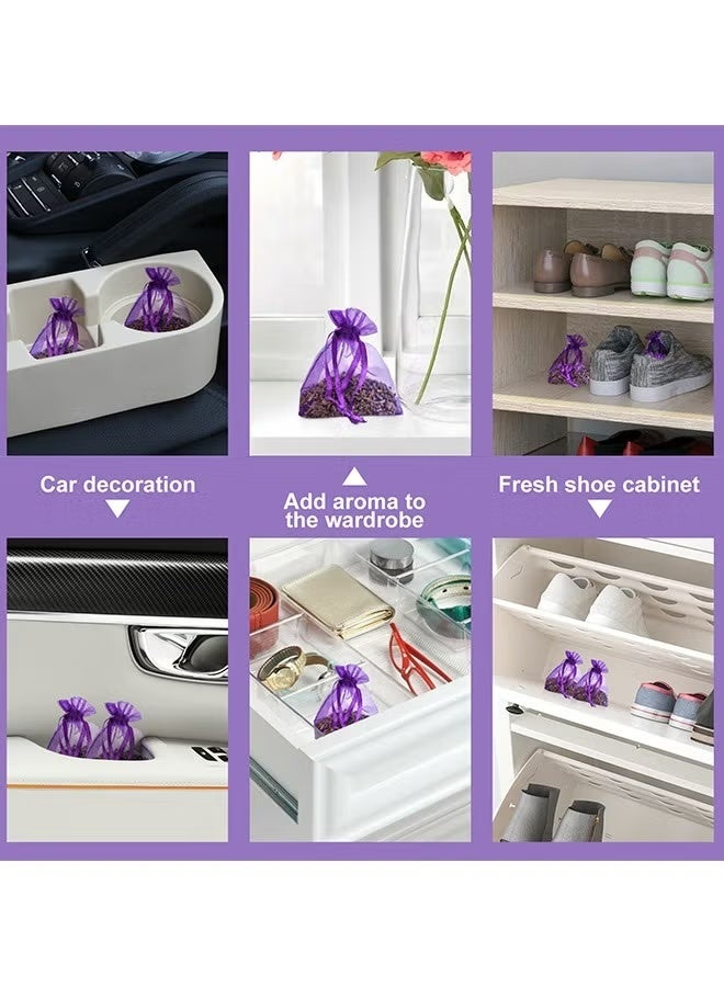 JUE-FISH Eco-Friendly Lavender Sachet Bags 10 Pcs - Lavender Sachets - Used for wardrobes, Drawers, Closets, Shoe cabinets and Cars, Fresh Fragrance - Suitable for Home Decoration - Can Carry The Sachet - Image 3