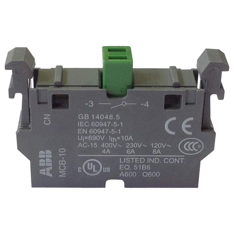 ABB MCB10 Contact Block 1NO 8 Amp 120V