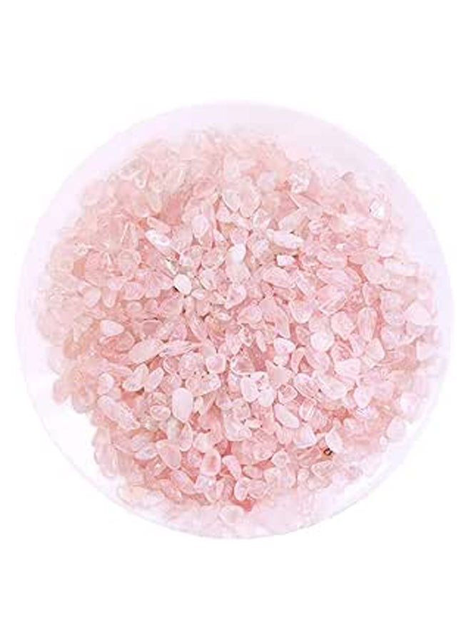 1 Lb/460g Natural Fluorite Tumbled Chips Crushed Stones Quartz Crystals Irregular Shaped Gemstones for Aquarium/Fish Turtle Tank/Vase Fillers/Succulent Plants Decor (Rose Quartz Crystal)  - Image 1