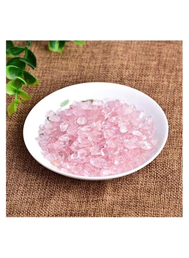 1 Lb/460g Natural Fluorite Tumbled Chips Crushed Stones Quartz Crystals Irregular Shaped Gemstones for Aquarium/Fish Turtle Tank/Vase Fillers/Succulent Plants Decor (Rose Quartz Crystal)  - Image 3