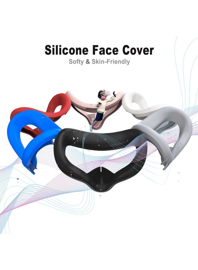 For Oculus Quest2 VR Glasses Silicone Mask Sweat-proof Washable Anti-fouling And Dustproof Backup Mask Accessories-Model:quest2 Silicone Mask Sand Pink - Image 3