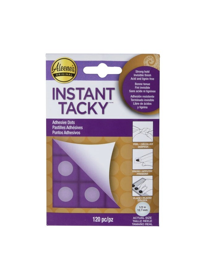 Aleene's 33187 Instant Tacky Dots, 120 Pieces, 1/2 Inch, Art, Craft, Wood  - Image 2