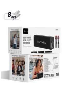 Lenyes Speaker Bluetooth karaoke LENYES S829 80W KTV Wireless Speaker + 2 Microphone Karaoke Bluetooth 5.0 Portable HEAVY BASS Support TWS AUX USB Flash TF Card dll  - Image 1