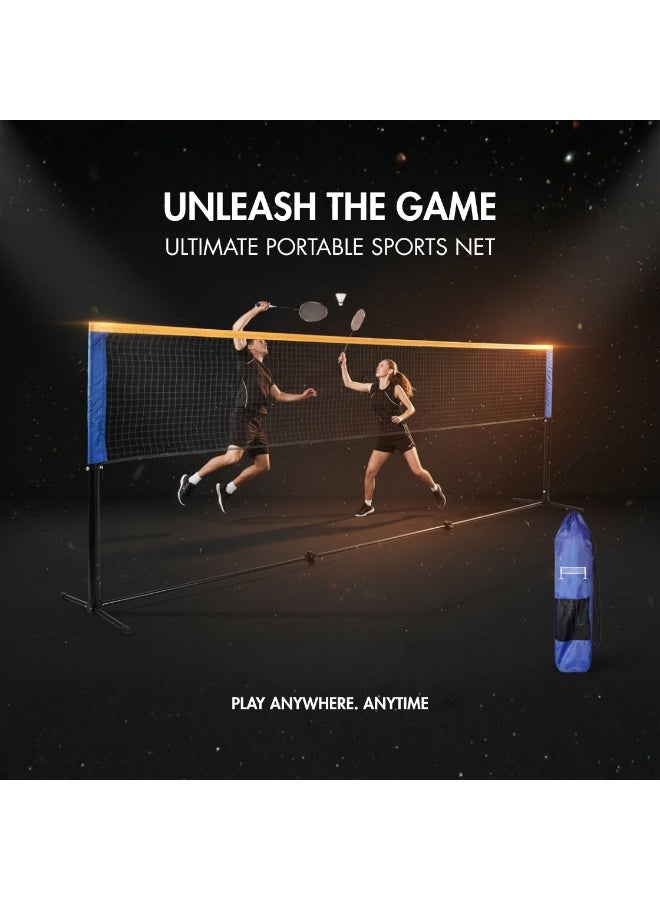 سبال شبكة رياضية متعددة الاستخدام للبادمنتون والواليبول والتنس قابلة للتعديل للاستخدام الداخلي والخارجي سهلة التركيب - Image 4