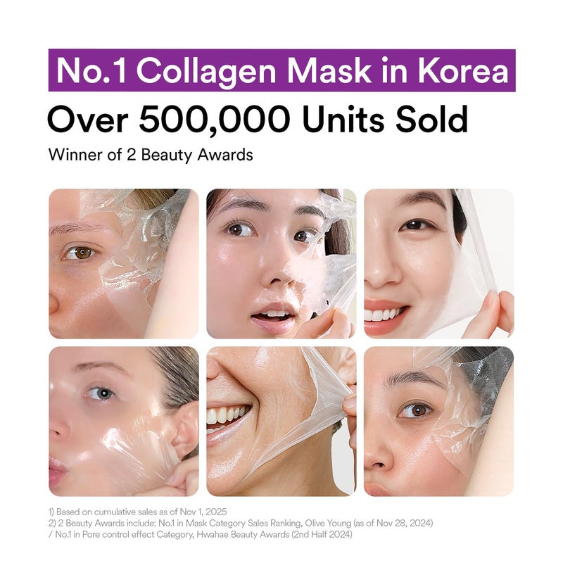 VEGANIFECT Collagen Wrapping Peel Off Facial Cream Mask with Jelly Brush, For Elasticity, Hydrating, Hydrolyzed Collagen & Peptide, Glass Skin, Korean Skincare, 2.73 Fl Oz - Image 2