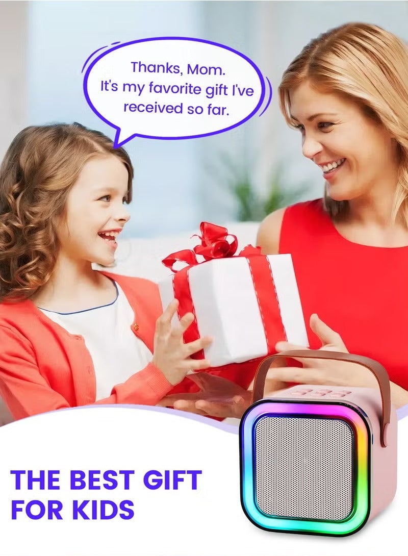 Arabest Mini Karaoke Machine for Adults, Portable Bluetooth Speaker with Wireless Karaoke Microphone, Toys for 3-12 Years Old Boys Girls - Image 2
