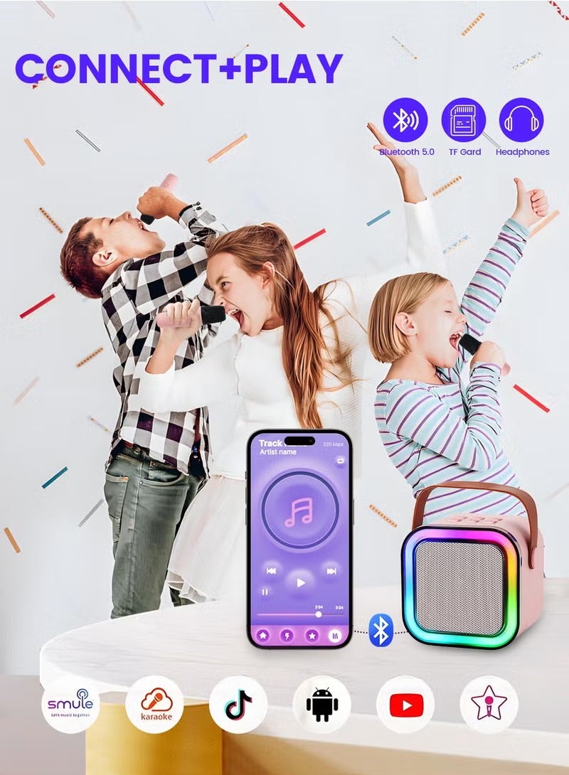 Arabest Mini Karaoke Machine for Adults, Portable Bluetooth Speaker with Wireless Karaoke Microphone, Toys for 3-12 Years Old Boys Girls - Image 5