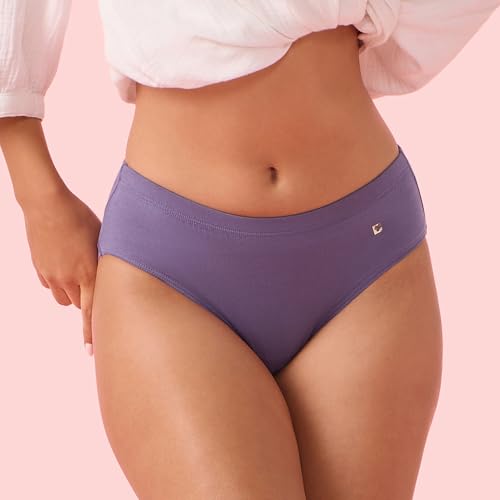 Enamor Chic Stretch Cotton, All Day Comfort, Mid Waist Hipster Panty for Women - Naturally Breathable, Antimicrobial with Stain Release, Inner Elastic, Full Coverage - CR17 - Image 3