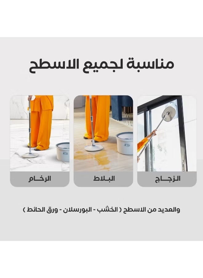 ريبال وسادة استبدال ممسحة الأرضيات ماجيك برو (سميكة) - عبوة قابلة للغسل من الألياف الدقيقة للتنظيف العميق - رأس ممسحة ماصة قابلة لإعادة الاستخدام متوافقة مع نظام ممسحة الأرضيات ماجيك برو من ريبال - Image 5