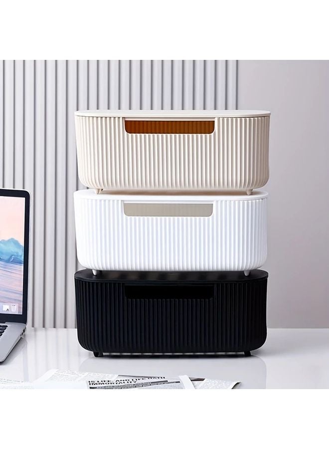 Black Cable Holder Box Cord Organizer For Power Strips Chargers Home Office Desk - Image 2