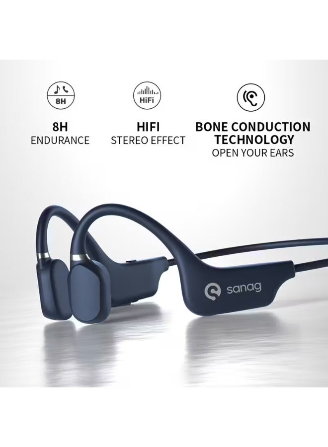 ساناج سماعات رأس Sanag A5X True Bone Conduction - أزرق - Image 4