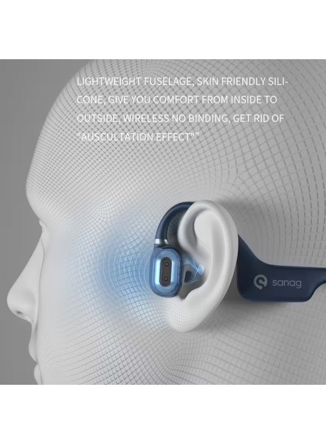 ساناج سماعات رأس Sanag A5X True Bone Conduction - أزرق - Image 3