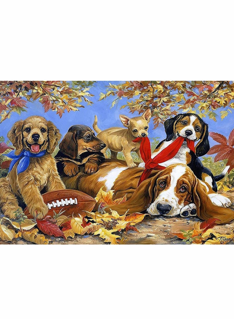 KASTWAVE Jigsaw Puzzle, Animal Educational Puzzle Adult Decompression Children Puzzles 1000 Pcs  for Game Toy Gift Home Decoration, Dog Cat Pattern, 70 x 50 cm - Image 1