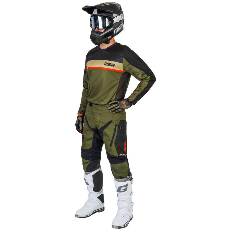 MSR Legend Dirt Bike Motocross MTB Offroad Jersey Medium Military Green - Image 2