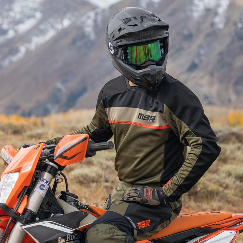 MSR Legend Dirt Bike Motocross MTB Offroad Jersey Medium Military Green - Image 3