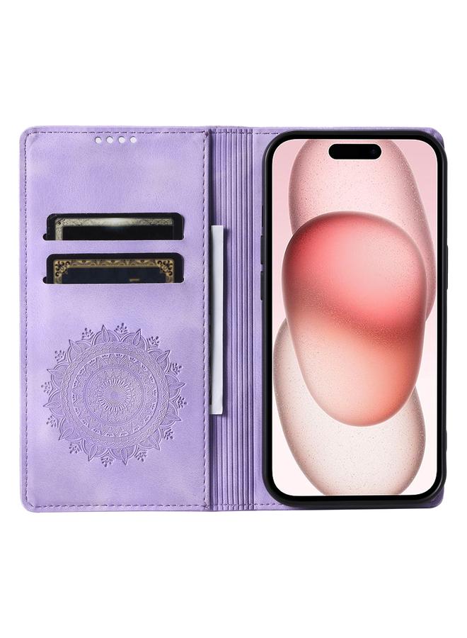 زبون جراب لهاتف iPhone 13 Pro Max مصنوع من الجلد المغناطيسي المنقوش بالطوطم - Image 4