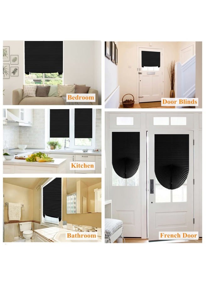 Maritown Window Blinds Cordless Blackout No Drill Cut to Size Clip On Stick On Self Adhesive Temporary Blinds Pleated Paper Blinds for Windows Doors Shades for Home Nursery Bedroom Kitchen Bathroom - Image 2