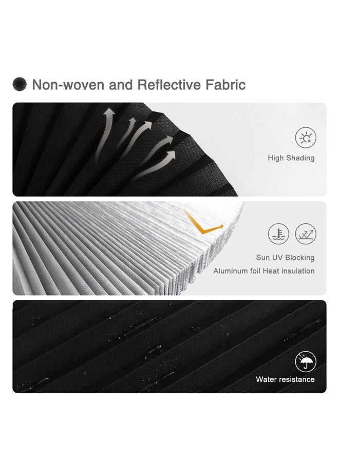 Maritown Window Blinds Cordless Blackout No Drill Cut to Size Clip On Stick On Self Adhesive Temporary Blinds Pleated Paper Blinds for Windows Doors Shades for Home Nursery Bedroom Kitchen Bathroom - Image 4